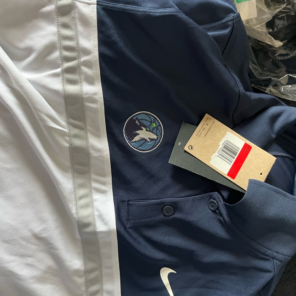 Nike Men’s Navy and White polo